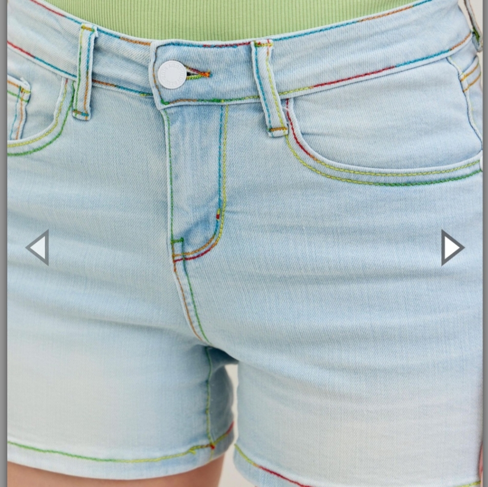 Judy Blue Mid Rise Light Blue Jean Shorts NWT Small-3X Available